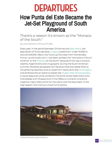 Departures.com, January 2020