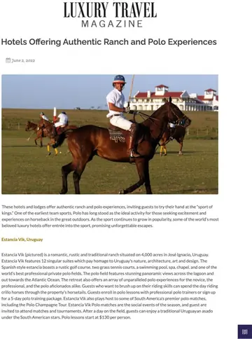 Luxury Travel Magazine.com, June 2022