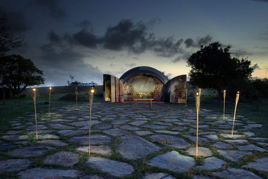 The garden chapel at Estancia Vik