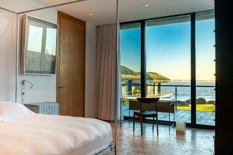 A casita at Playa Vik opening onto a terrace and the garden