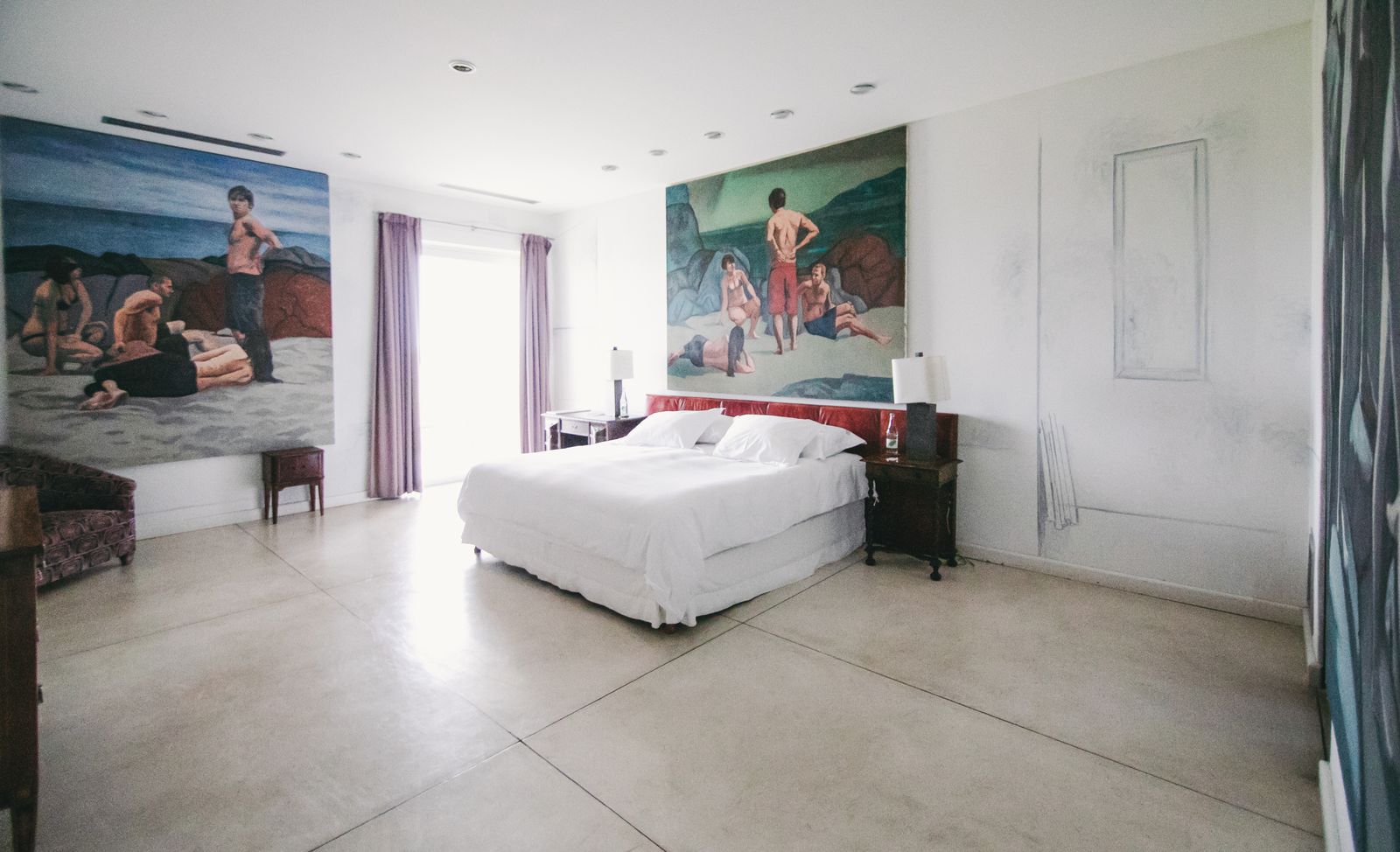 The master suite at Estancia Vik