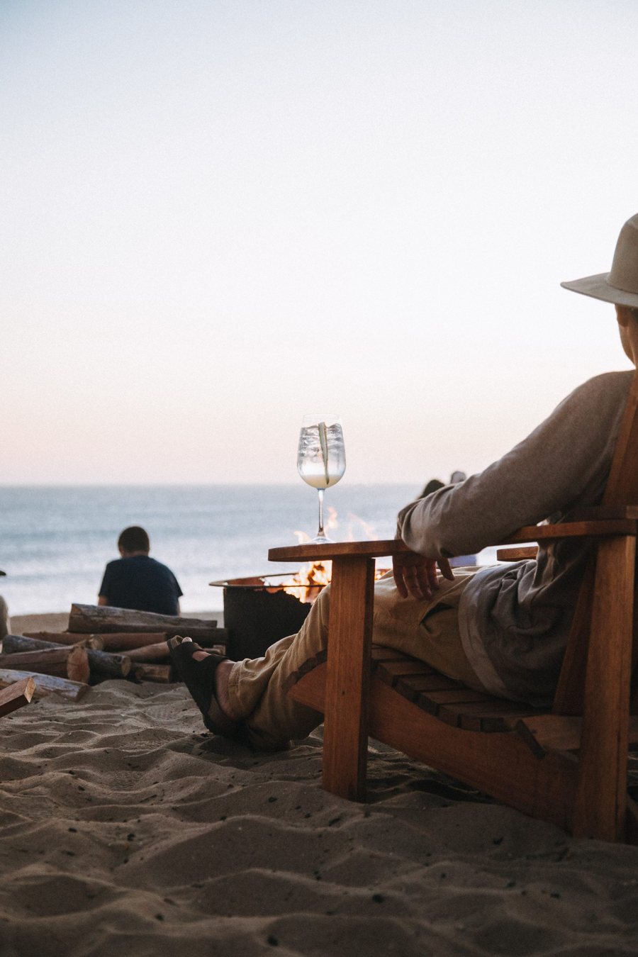 A lounger on the sand at Playa Mansa